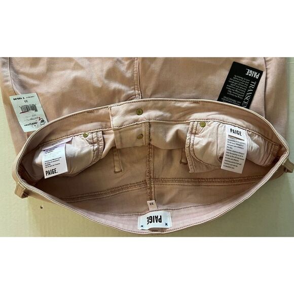 *PAIGE* PINK DENIM WOMEN SZ 33 HOXTON ANKLE STRAIGHT LEG JEANS Made In USA - Picture 10 of 14